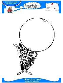 Çocuklar İçin Tuba Boyama Sayfaları 